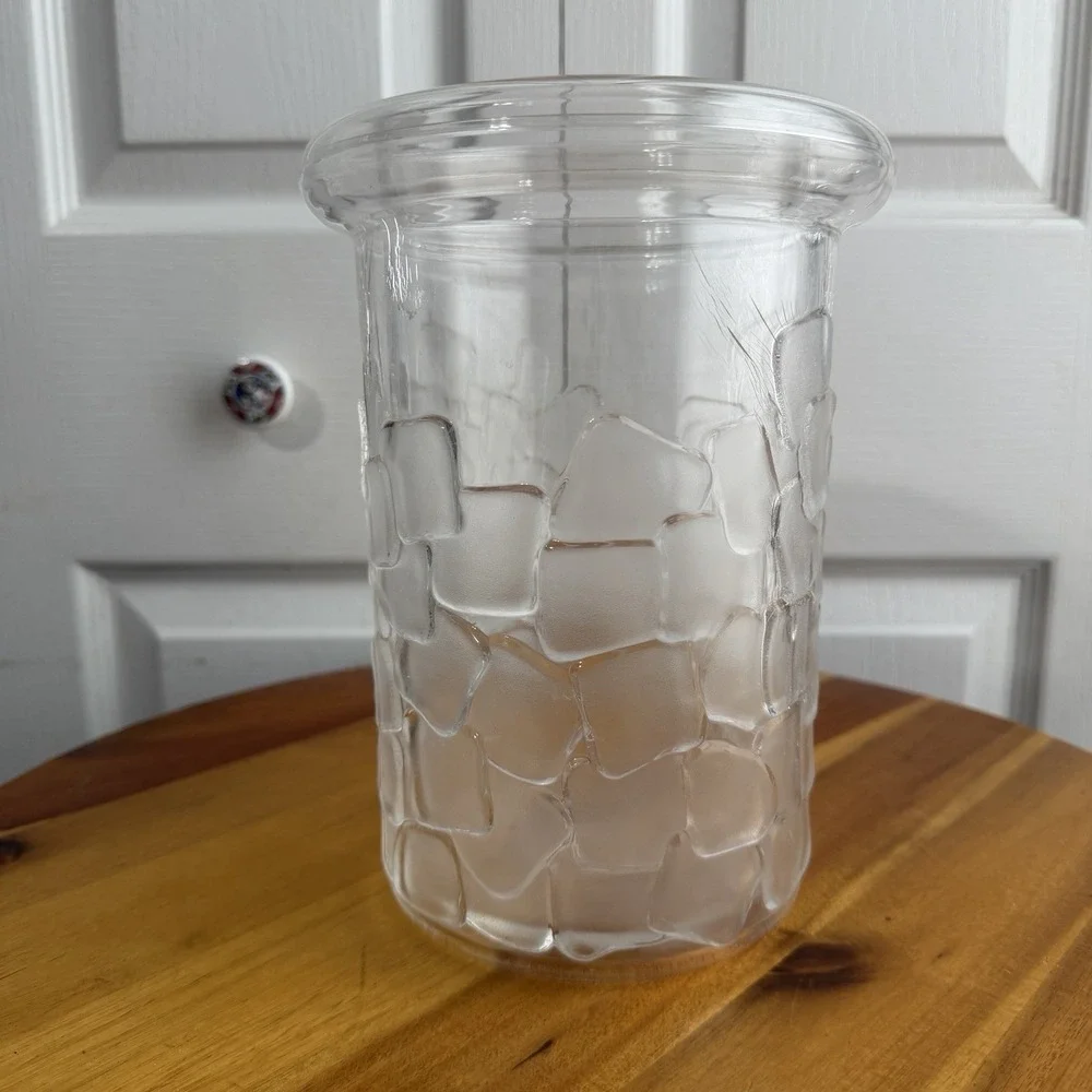 Bruno Evrard Clear Plastic Ice Cube Textured Champagne Cooler‎ Bucket Vintage
